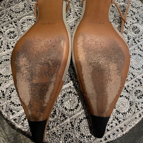 Prada Slingback Kitten Heel Pointed Toe 36.5 EU - Picture 7 of 9